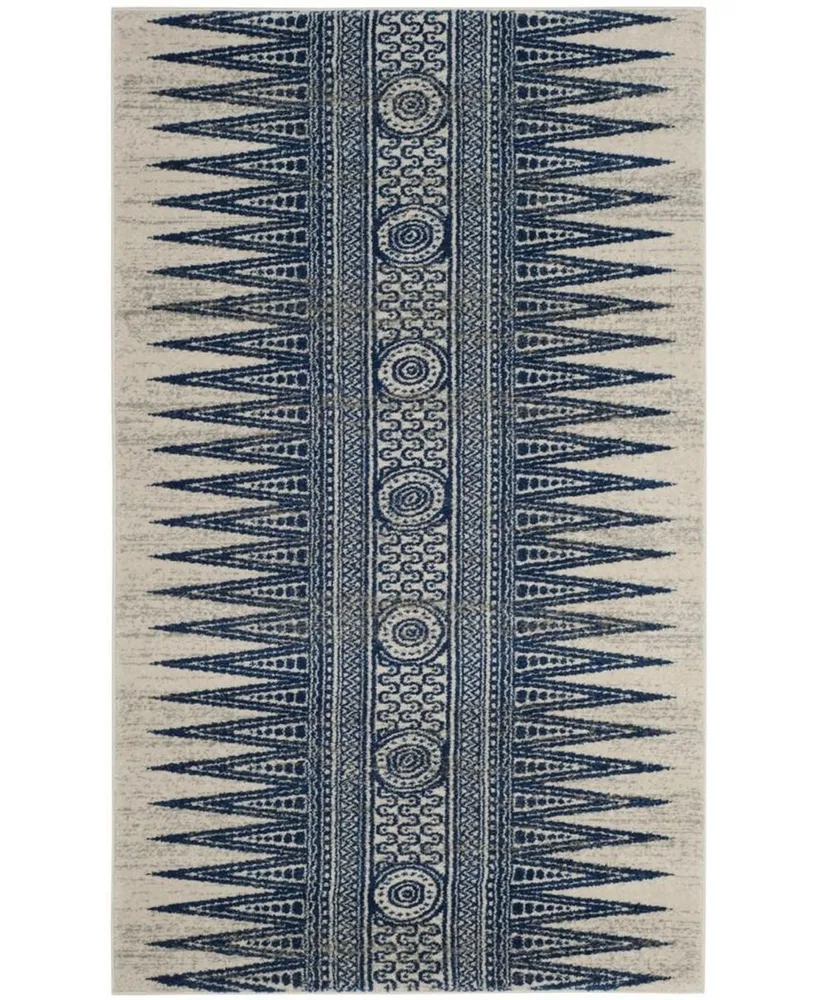 Safavieh Evoke EVK226 Ivory and Blue 3' x 5' Area Rug