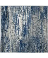 Safavieh Evoke EVK272 Navy and Ivory 5'1" x 5'1" Square Area Rug