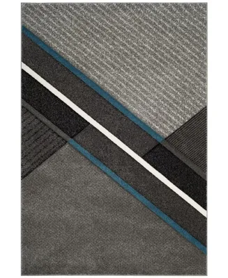 Safavieh Hollywood HLW711 Gray and Teal 5'3" x 7'6" Area Rug