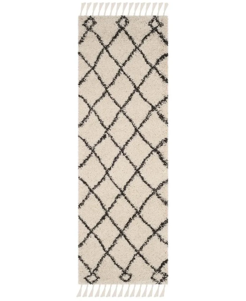 Safavieh Moroccan Fringe Shag MFG241 2'3" X 7' Runner Area Rug