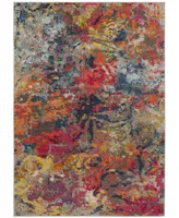 Safavieh Monaco MNC258 Blue and Orange 4' x 5'7" Area Rug