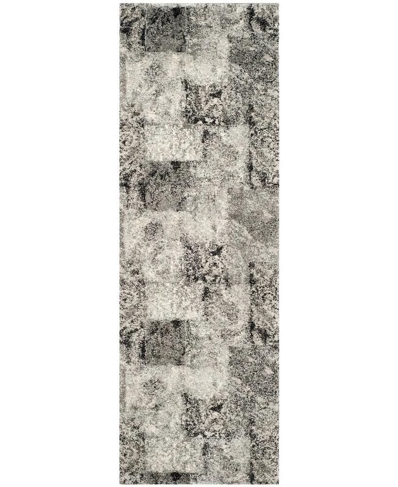 Safavieh Retro RET2137 Cream and Grey 2'3" x 7' Runner Area Rug