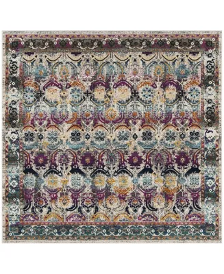 Safavieh Baldwin BDN196 Cream and Multi 6'7" x 6'7" Square Area Rug