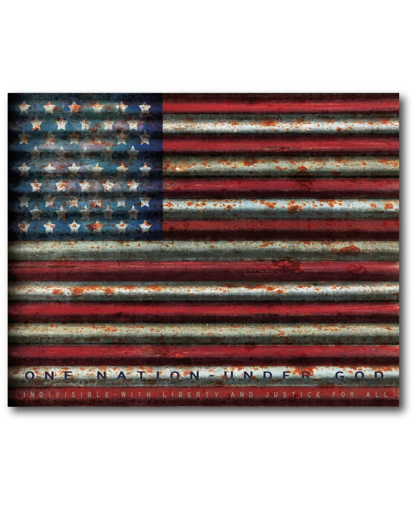 Courtside Market American flag Gallery-Wrapped Canvas Wall Art - 16" x 20"