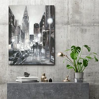 Courtside Market Illuminated Streets Ii Gallery-Wrapped Canvas Wall Art - 18" x 24"