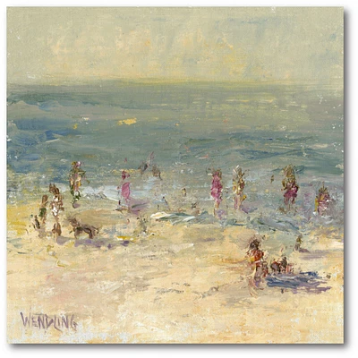 Courtside Market Sandy Beach Gallery-Wrapped Canvas Wall Art - 30" x 30"