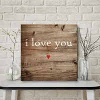 Courtside Market I Love You Gallery-Wrapped Canvas Wall Art - 16" x 16"