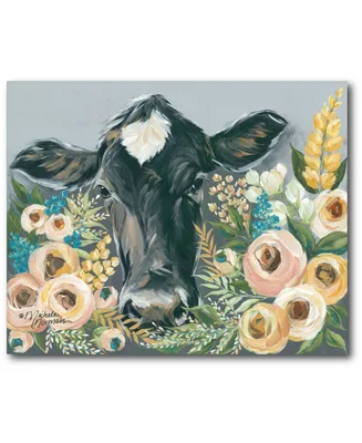 Courtside Market Cow in The Flower Garden Gallery-Wrapped Canvas Wall Art - 18" x 24"