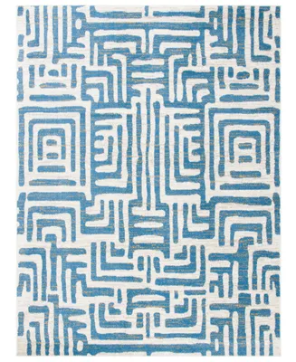 Safavieh Amsterdam AMS106 Ivory and Light Blue 9' x 12' Outdoor Area Rug
