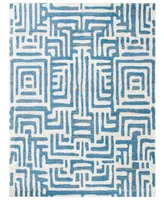 Safavieh Amsterdam AMS106 Ivory and Light Blue 9' x 12' Outdoor Area Rug