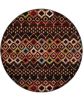 Safavieh Amsterdam and Multi 5'1" x 5'1" Round Outdoor Area Rug