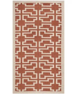 Safavieh Courtyard CY6015 Terracotta and Beige 2'7" x 5' Outdoor Area Rug