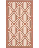 Safavieh Courtyard CY6113 Beige and Terracotta 2'7" x 5' Sisal Weave Outdoor Area Rug