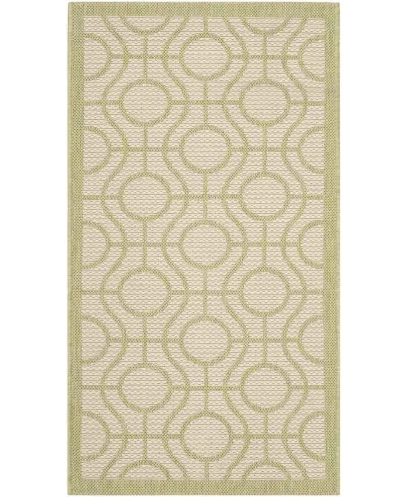 Safavieh Courtyard CY6115 Beige and Sweet Pea 2'7" x 5' Sisal Weave Outdoor Area Rug