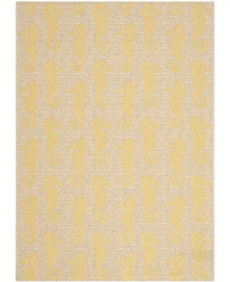 Safavieh Courtyard CY6214 Beige and Yellow 6'7" x 9'6" Sisal Weave Outdoor Area Rug