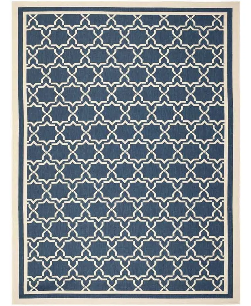 Safavieh Courtyard CY6916 Navy and Beige 9' x 12' Sisal Weave Outdoor Area Rug