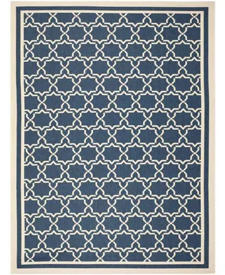 Safavieh Courtyard CY6916 Navy and Beige 9' x 12' Sisal Weave Outdoor Area Rug