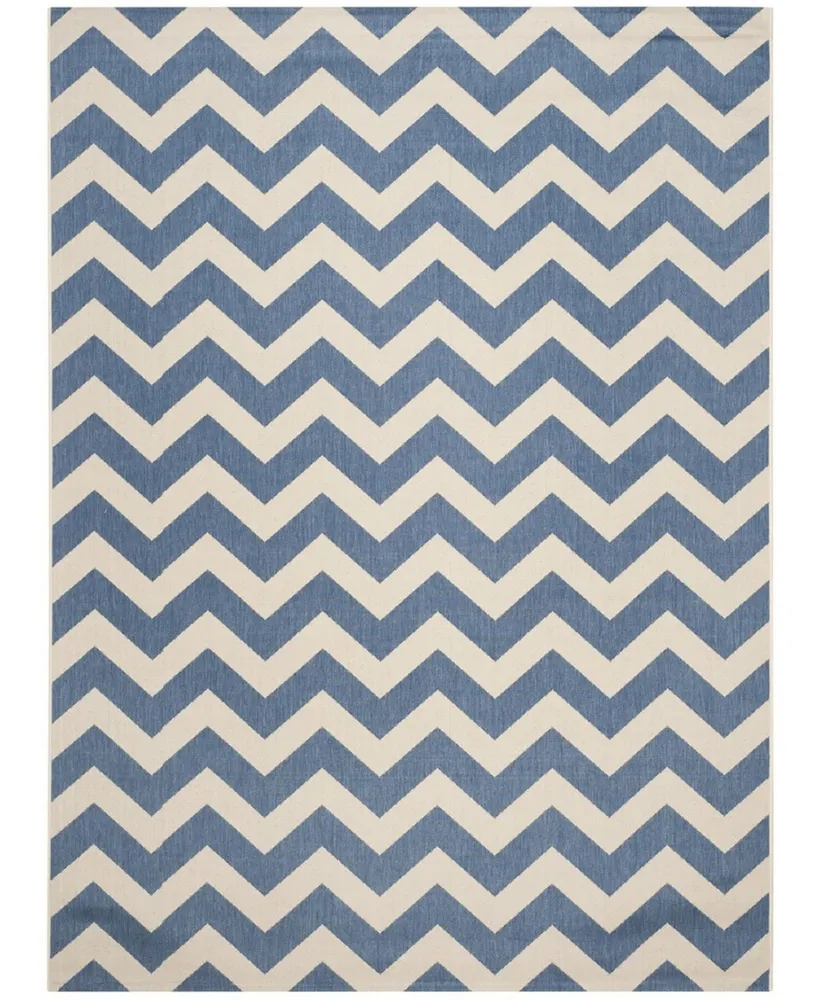 Safavieh Courtyard CY6244 Blue and Beige 9' x 12' Sisal Weave Outdoor Area Rug