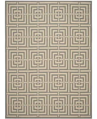 Safavieh Courtyard CY6937 Gray and Cream 9' x 12' Sisal Weave Outdoor Area Rug