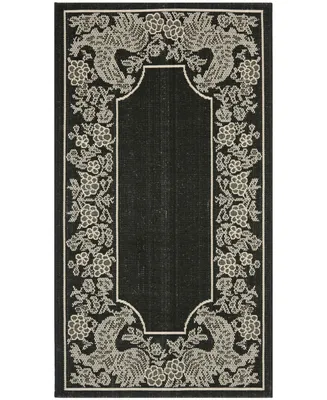 Safavieh Courtyard CY3305 Black and Sand 2' x 3'7" Sisal Weave Outdoor Area Rug