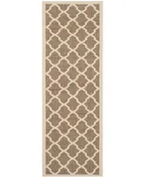 Safavieh Courtyard CY6903 Brown and Bone 2'3" x 10' Runner Outdoor Area Rug