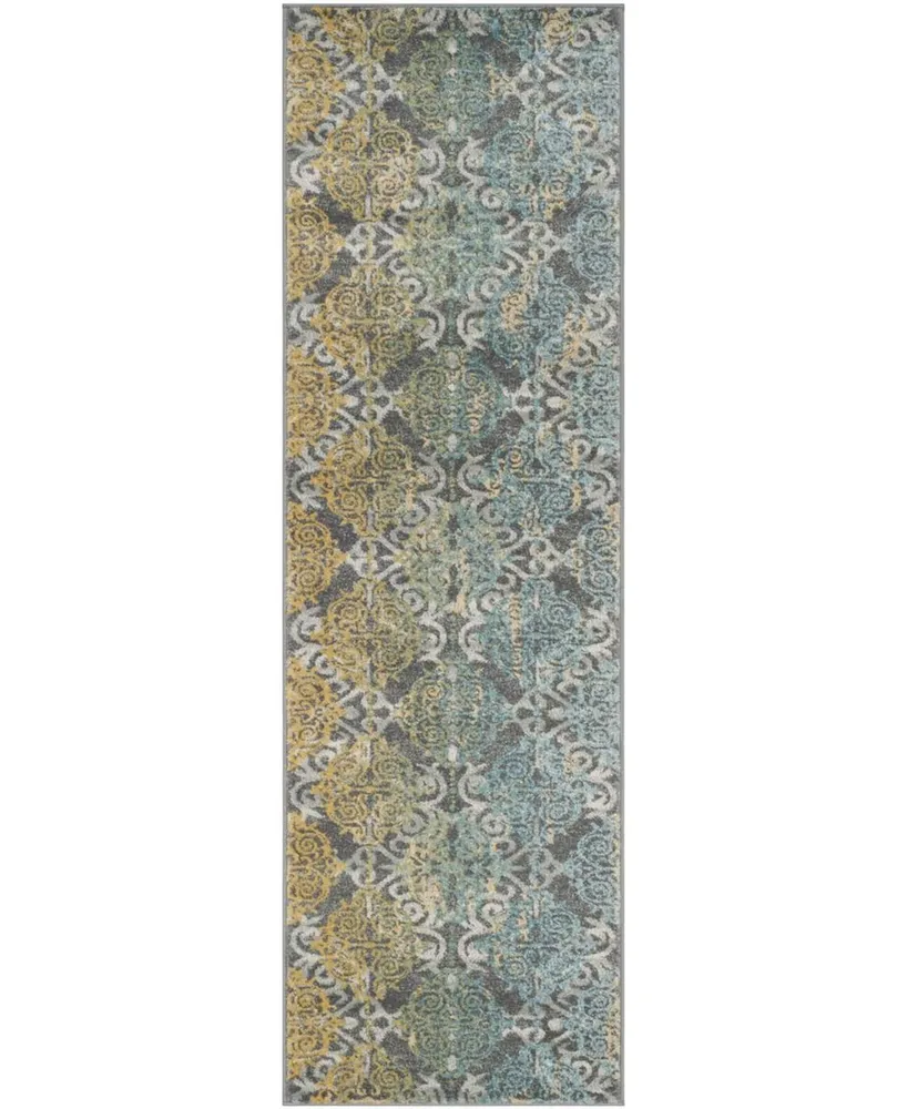 Safavieh Evoke EVK230 Grey and Ivory 2'2" x 9' Runner Area Rug