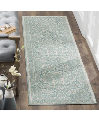 Safavieh Evoke EVK242 Ivory and Light Blue 2'2" x 9' Runner Area Rug