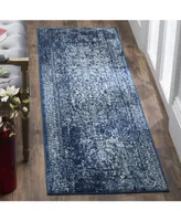 Safavieh Evoke EVK256 Navy and Ivory 2'2" x 9' Runner Area Rug