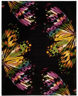 Safavieh Fiesta FSG368 Black and Yellow 9' x 12' Area Rug