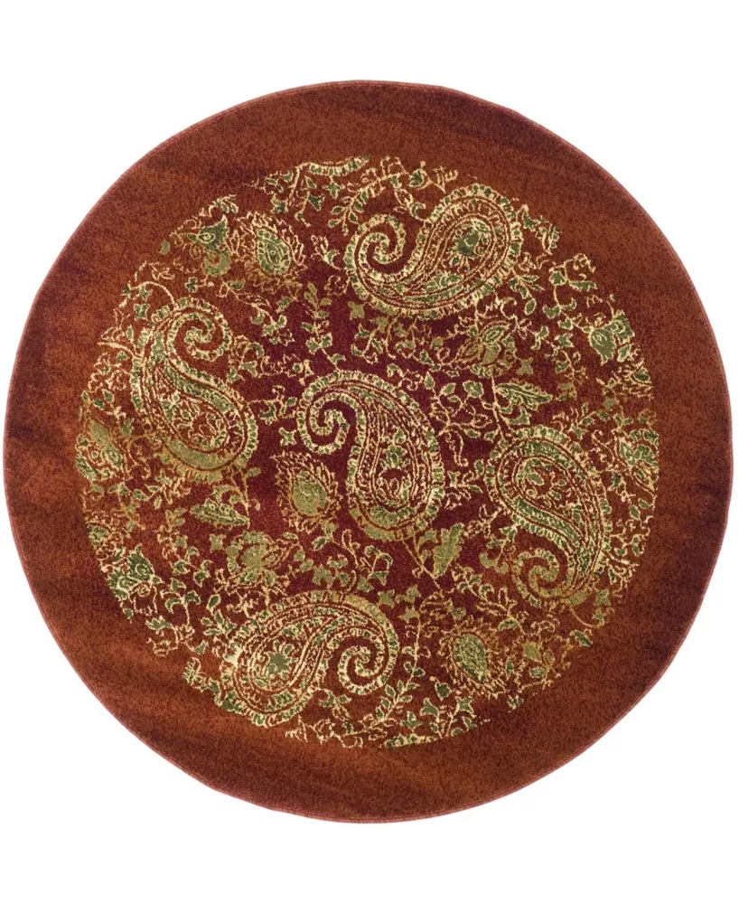 Safavieh Lyndhurst LNH224 Red and Multi 8' x 8' Round Area Rug