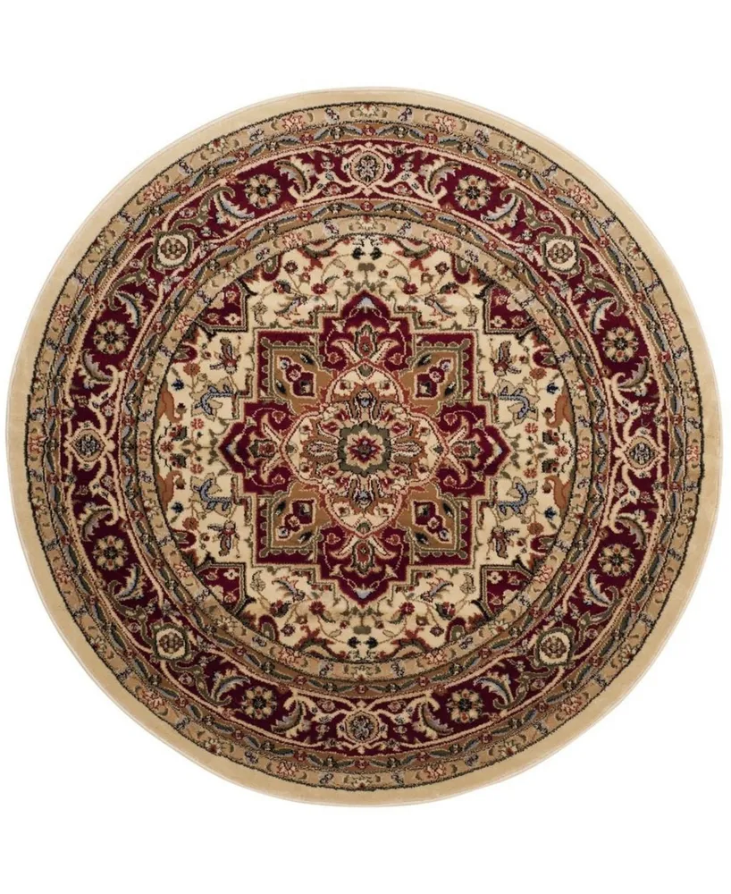 Safavieh Lyndhurst LNH330 Ivory and Red 10' x 10' Round Area Rug