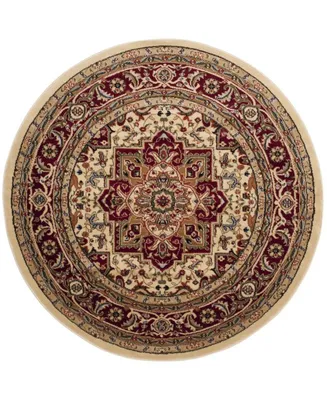 Safavieh Lyndhurst LNH330 Ivory and Red 10' x 10' Round Area Rug