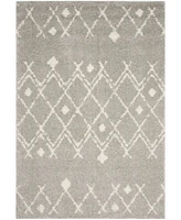 Safavieh Berber Shag BER164 Light Gray and Cream 8' x 10' Area Rug