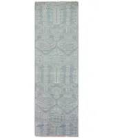 Carah Crh-108 Light Blue 2'6" x 8' Runner Area Rug