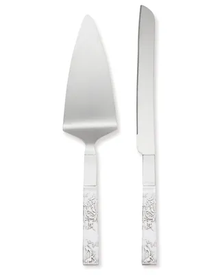 Lenox Silver Peony Cake Knife & Server