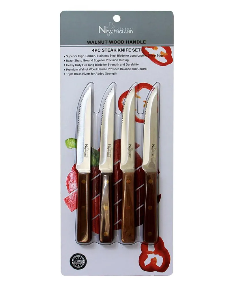 Oster Baldwyn 4 Piece 4.5 inch Stainless Steel Steak Knife Set