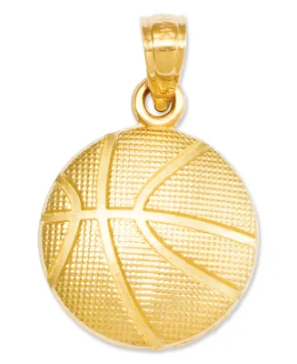 14k Gold Charm, Basketball Charm