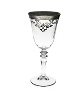 Classic Touch Set of 6 Water Glasses with Rich Design