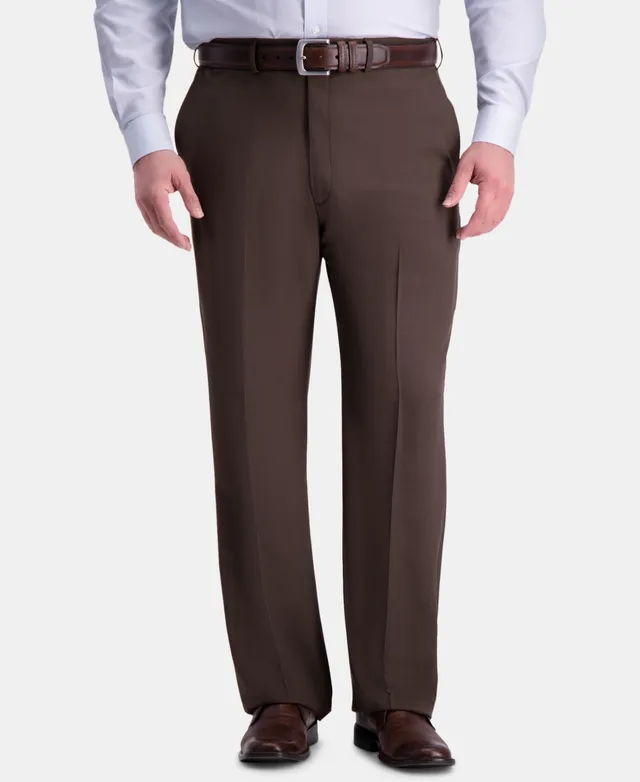 Haggar Men's Big & Tall Premium Comfort Stretch Classic-Fit Solid Pleated  Dress Pants - Macy's