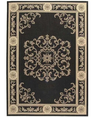 Safavieh Courtyard CY2914 Black and Sand 5'3" x 7'7" Outdoor Area Rug