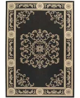 Safavieh Courtyard CY2914 Black and Sand 5'3" x 7'7" Outdoor Area Rug