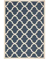 Safavieh Courtyard CY6903 Navy and Beige 4' x 5'7" Sisal Weave Outdoor Area Rug