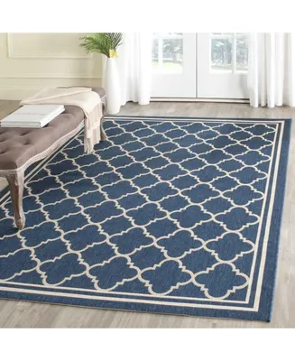 Safavieh Courtyard CY6918 Navy and Beige 9' x 12' Sisal Weave Outdoor Area Rug