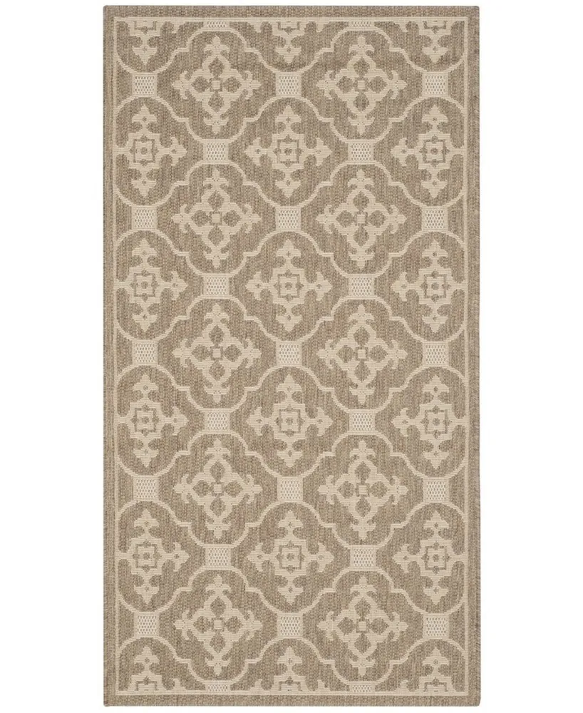 Safavieh Courtyard CY6564 Creme and 5'3" x 7'7" Sisal Weave Outdoor Area Rug