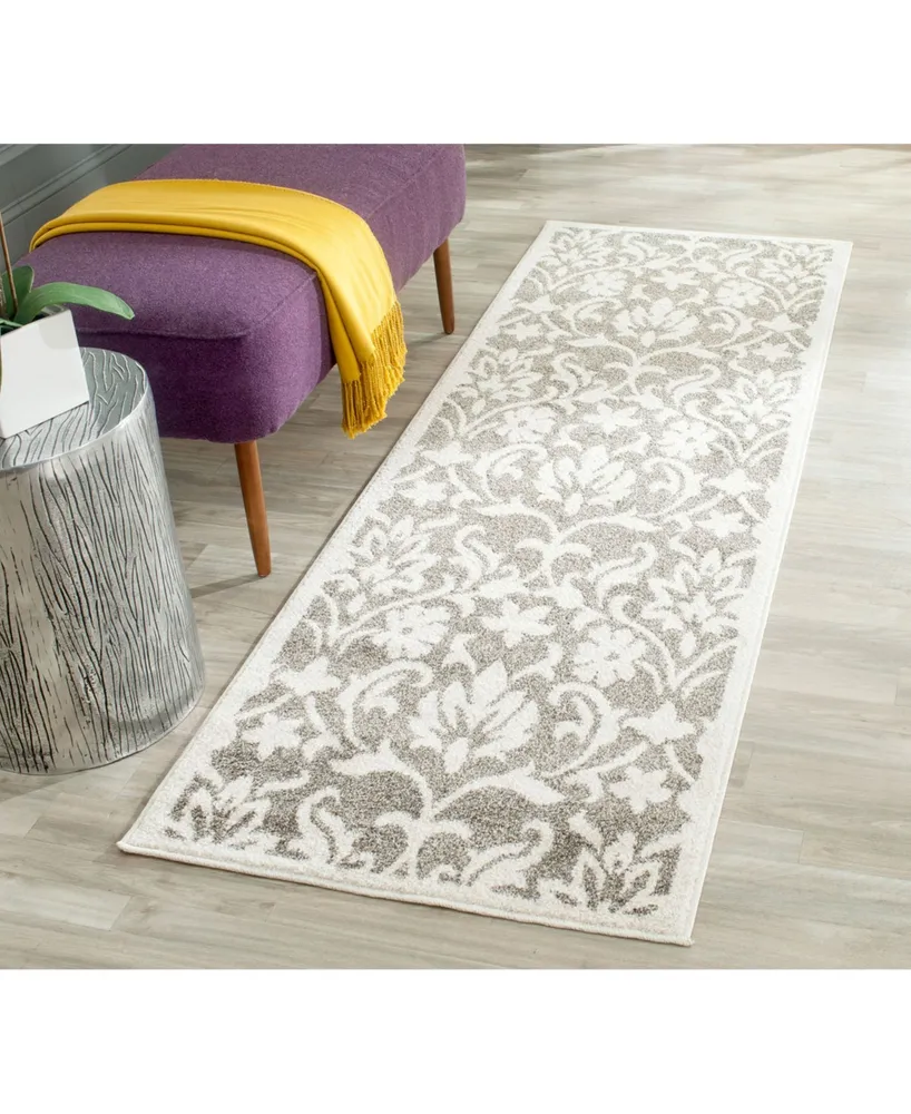 Safavieh Amherst AMT424 Dark Grey and Beige 2'3" x 11' Runner Area Rug