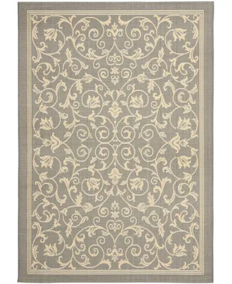 Safavieh Courtyard CY2098 Gray and Natural 8'11" x 12' Rectangle Outdoor Area Rug