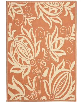 Safavieh Courtyard CY2961 Terracotta and Natural 6'7" x 9'6" Outdoor Area Rug