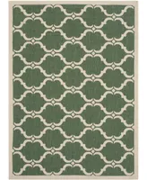 Safavieh Courtyard CY6009 Dark Green and Beige 6'7" x 9'6" Outdoor Area Rug