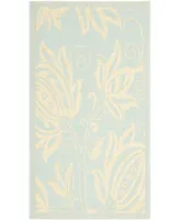 Safavieh Courtyard CY6109 Aqua and Cream 6'7" x 9'6" Outdoor Area Rug