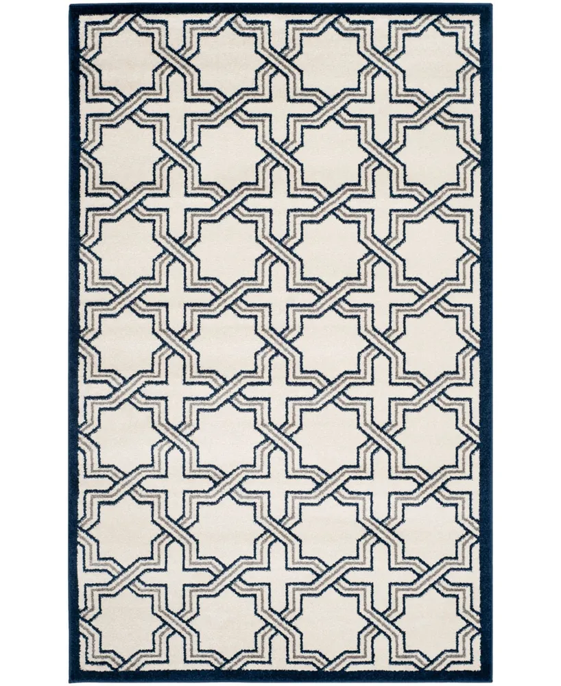 Safavieh Amherst AMT413 Ivory and Navy 4' x 6' Area Rug